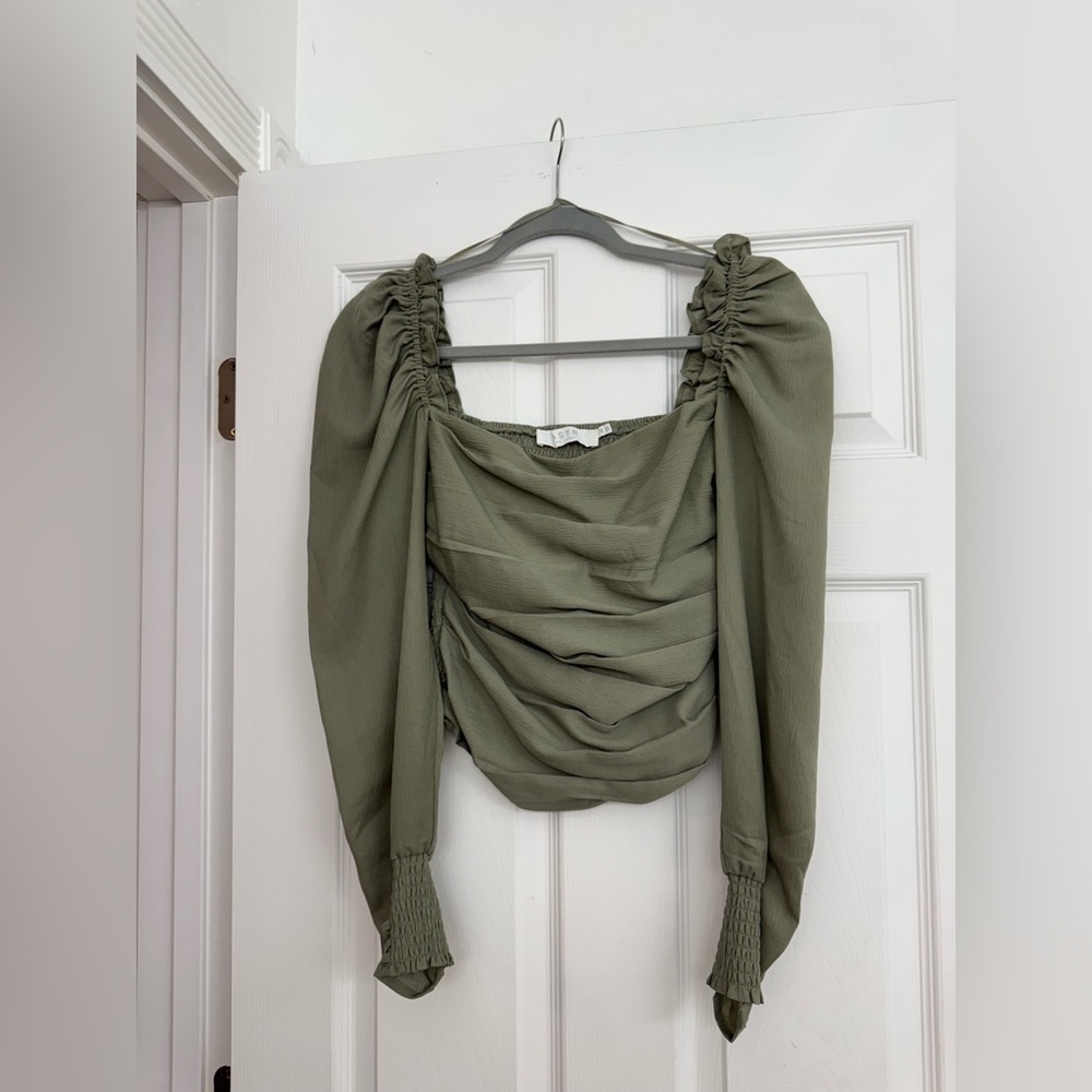 ASTR Square Neck Puff Sleeve Top - XS